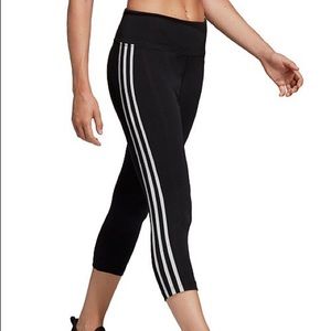 High Waisted Adidas Climalite Cropped Leggings